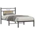 Miniatyrbilde 4 av 11: vidaXL Sengeramme uten madrass sonoma eik 90x190 cm konstruert tre