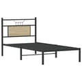 Miniatyrbilde 6 av 11: vidaXL Sengeramme uten madrass sonoma eik 90x190 cm konstruert tre