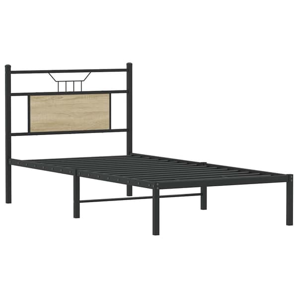 vidaXL Sengeramme uten madrass sonoma eik 90x190 cm konstruert tre