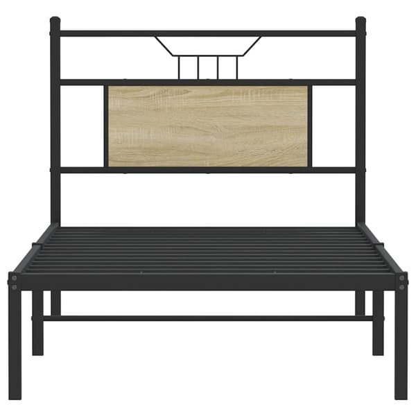 vidaXL Sengeramme uten madrass sonoma eik 90x190 cm konstruert tre