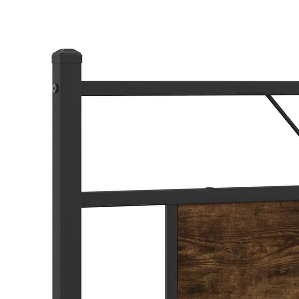 vidaXL Sengeramme uten madrass røkt eik 160x200 cm konstruert tre