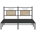 Miniatyrbilde 7 av 11: vidaXL Sengeramme uten madrass sonoma eik 137x190 cm konstruert tre