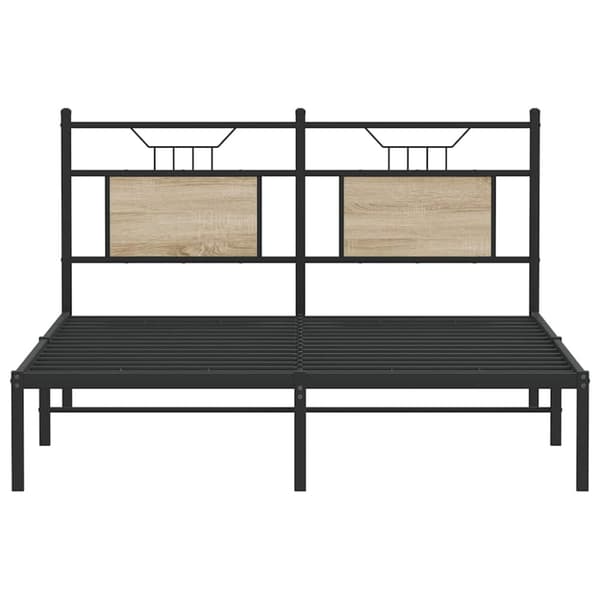 vidaXL Sengeramme uten madrass sonoma eik 137x190 cm konstruert tre