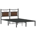 Miniatyrbilde 4 av 11: vidaXL Sengeramme uten madrass brun eik 120x200 cm konstruert tre