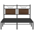 Miniatyrbilde 7 av 11: vidaXL Sengeramme uten madrass brun eik 120x200 cm konstruert tre