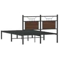 Miniatyrbilde 9 av 11: vidaXL Sengeramme uten madrass brun eik 120x200 cm konstruert tre