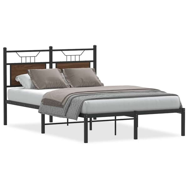 vidaXL Sengeramme uten madrass brun eik 120x200 cm konstruert tre