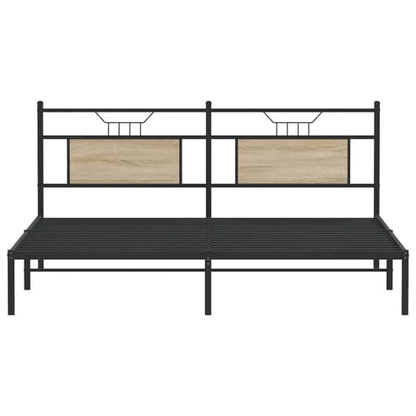 vidaXL Sengeramme uten madrass sonoma eik 183x203 cm konstruert tre