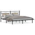 Miniatyrbilde 1 av 11: vidaXL Sengeramme uten madrass sonoma eik 183x203 cm konstruert tre