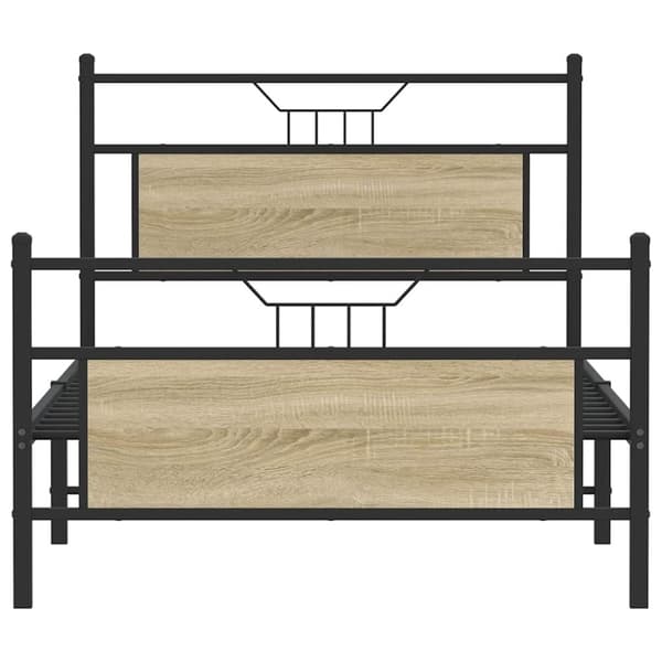 vidaXL sengeramme uden madras 107x203 cm konstrueret træ sonoma-eg