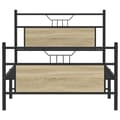 Miniatyrbillede 7 af 11: vidaXL sengeramme uden madras 107x203 cm konstrueret træ sonoma-eg