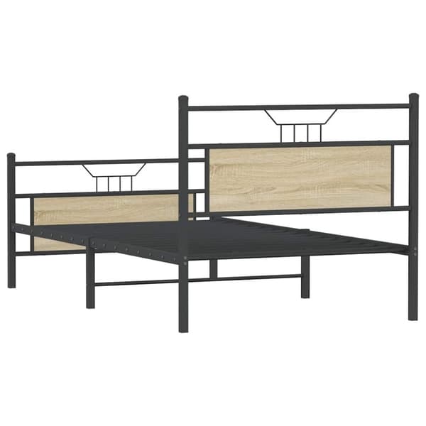 vidaXL Sängynrunko ilman patjaa Sonoma tammi 100x200 cm tekninen puu