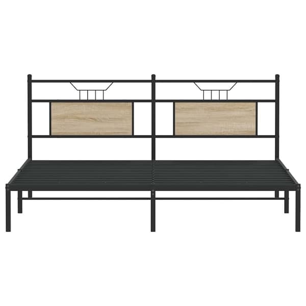 vidaXL Sängynrunko ilman patjaa Sonoma tammi 183x213 cm tekninen puu