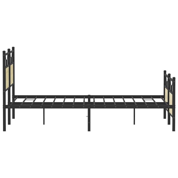 vidaXL Sängynrunko ilman patjaa Sonoma-tammi 140x190 cm tekninen puu