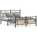 Miniatyrbilde 3 av 11: vidaXL Sengeramme uten madrass sonoma eik 140x200 cm konstruert tre