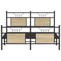 Miniatyrbilde 7 av 11: vidaXL Sengeramme uten madrass sonoma eik 140x200 cm konstruert tre