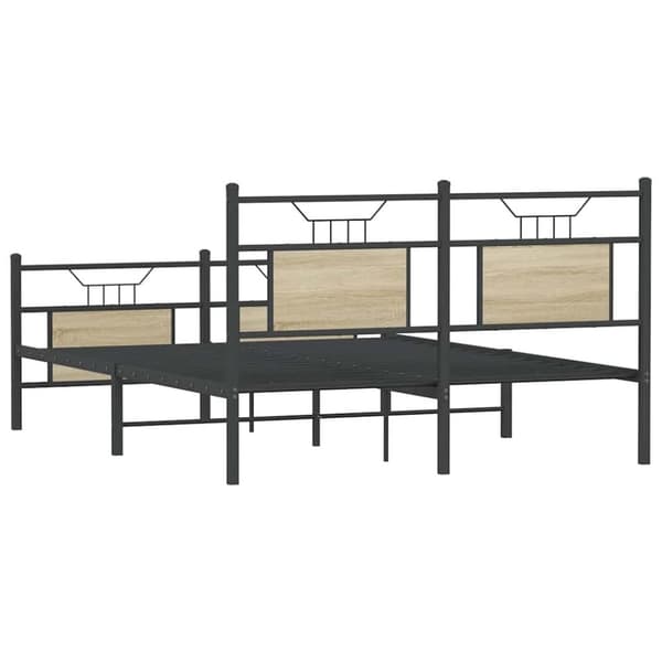 vidaXL Sengeramme uten madrass sonoma eik 140x200 cm konstruert tre