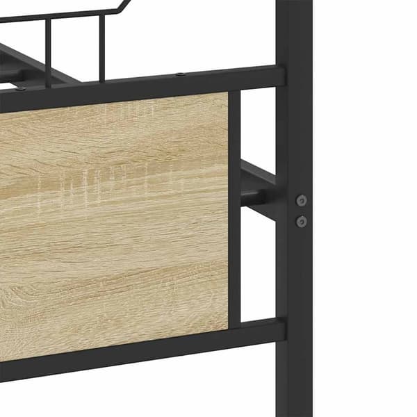 vidaXL Sengeramme uten madrass sonoma eik 140x200 cm konstruert tre