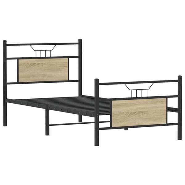 vidaXL Sengeramme uten madrass sonoma eik 90x190 cm konstruert tre