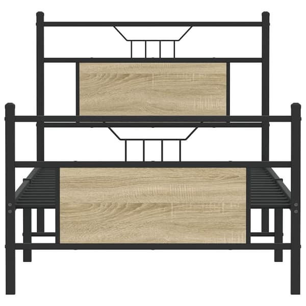 vidaXL Sengeramme uten madrass sonoma eik 90x190 cm konstruert tre