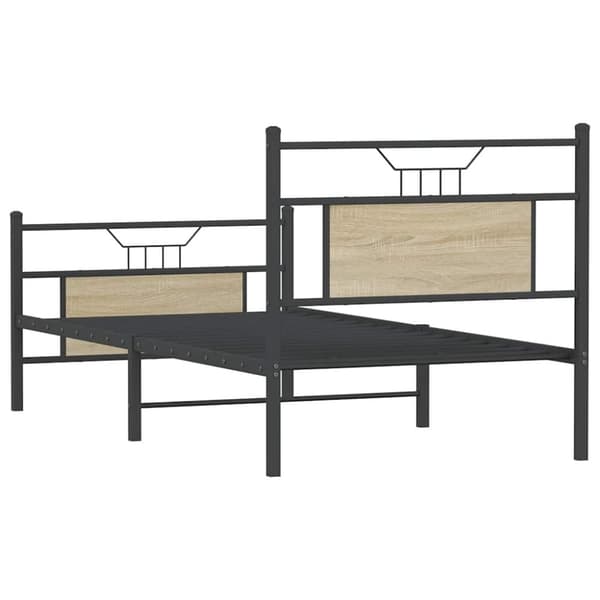 vidaXL Sengeramme uten madrass sonoma eik 90x190 cm konstruert tre