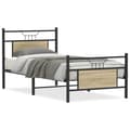 Miniatyrbilde 1 av 11: vidaXL Sengeramme uten madrass sonoma eik 90x190 cm konstruert tre