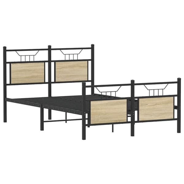 vidaXL Sengeramme uten madrass sonoma eik 120x200 cm konstruert tre