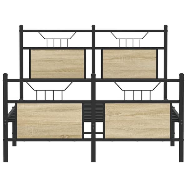 vidaXL Sengeramme uten madrass sonoma eik 120x200 cm konstruert tre