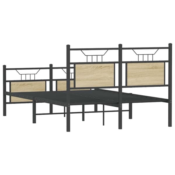 vidaXL Sengeramme uten madrass sonoma eik 120x200 cm konstruert tre