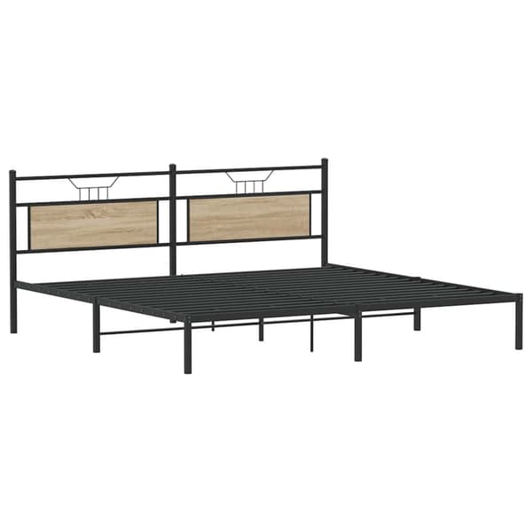 vidaXL Sengeramme uten madrass sonoma eik 200x200 cm konstruert tre