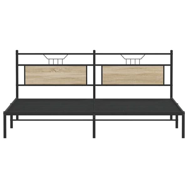 vidaXL Sengeramme uten madrass sonoma eik 200x200 cm konstruert tre