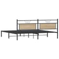 Miniatyrbilde 9 av 11: vidaXL Sengeramme uten madrass sonoma eik 200x200 cm konstruert tre