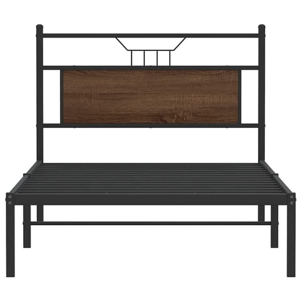 vidaXL Sengeramme uten madrass brun eik 107x203 cm konstruert tre