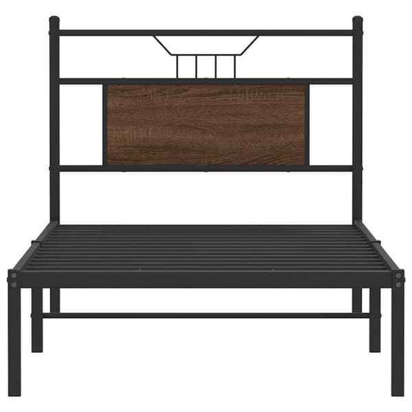 vidaXL Sengeramme uten madrass brun eik 90x190 cm konstruert tre