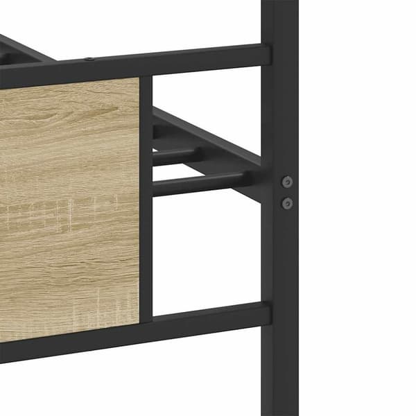 vidaXL Sengeramme uten madrass sonoma eik 90x200 cm konstruert tre