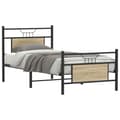Miniatyrbilde 2 av 11: vidaXL Sengeramme uten madrass sonoma eik 90x200 cm konstruert tre