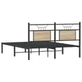 Miniatyrbilde 9 av 11: vidaXL Sengeramme uten madrass sonoma eik 150x200 cm konstruert tre