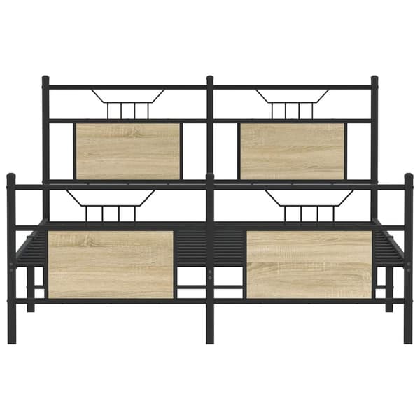 vidaXL Sengeramme uten madrass sonoma eik 140x190 cm konstruert tre