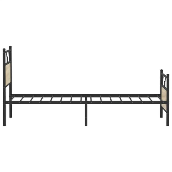 vidaXL Sängram utan madrass sonoma-ek 100x190 cm konstruerad trä