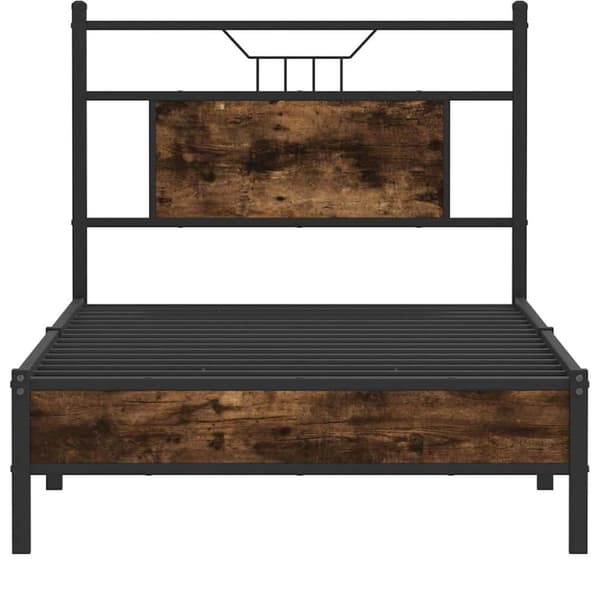 vidaXL Sängynrunko ilman patjaa savutammi 90x200 cm tekninen puu