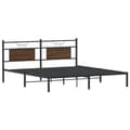 Miniatyrbillede 4 af 11: vidaXL sengeramme uden madras 183x213 cm konstrueret træ brunt eg