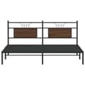 Miniatyrbillede 7 af 11: vidaXL sengeramme uden madras 183x213 cm konstrueret træ brunt eg