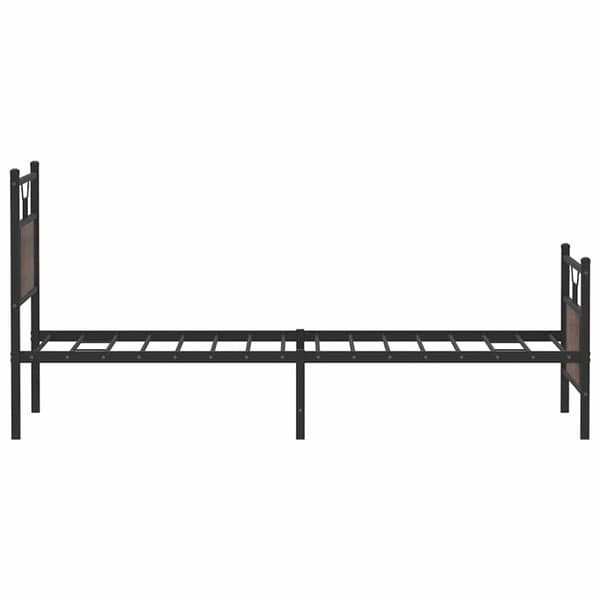 vidaXL Sängynrunko ilman patjaa ruskea tammi 75x190 cm tekninen puu