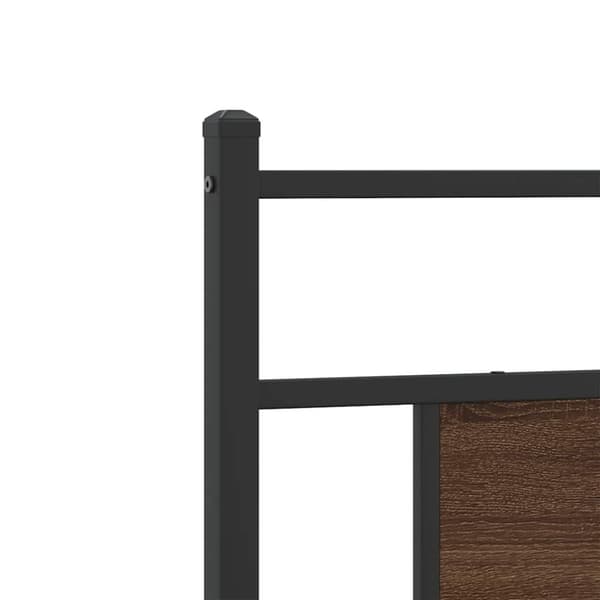 vidaXL Sängynrunko ilman patjaa ruskea tammi 75x190 cm tekninen puu