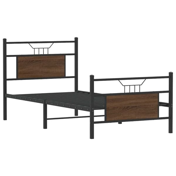 vidaXL Sengeramme uten madrass brun eik 80x200 cm konstruert tre