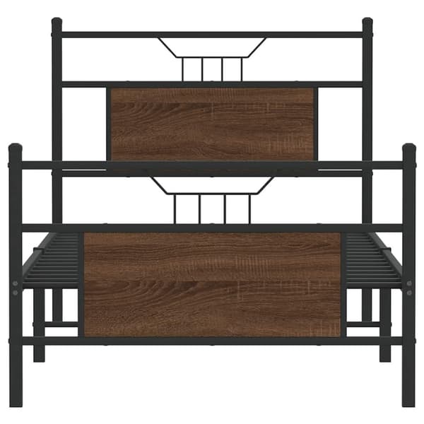 vidaXL Sengeramme uten madrass brun eik 80x200 cm konstruert tre