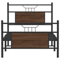 Miniatyrbilde 7 av 11: vidaXL Sengeramme uten madrass brun eik 80x200 cm konstruert tre