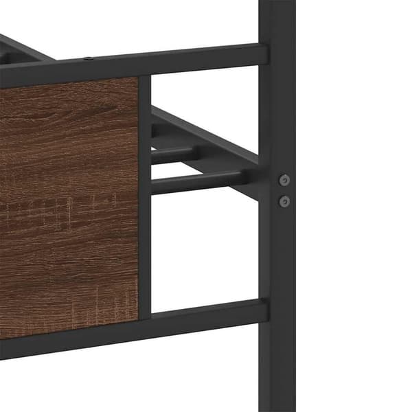 vidaXL Sengeramme uten madrass brun eik 80x200 cm konstruert tre