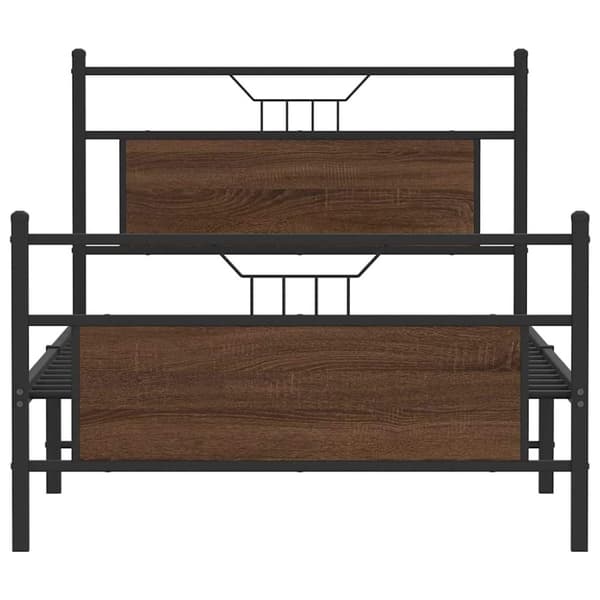vidaXL Sengeramme uten madrass brun eik 100x190 cm konstruert tre