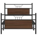 Miniatyrbillede 7 af 11: vidaXL sengeramme 100x200 cm uden madras konstrueret træ brunt eg